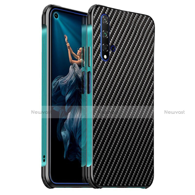 Luxury Aluminum Metal Cover Case T06 for Huawei Honor 20S Cyan