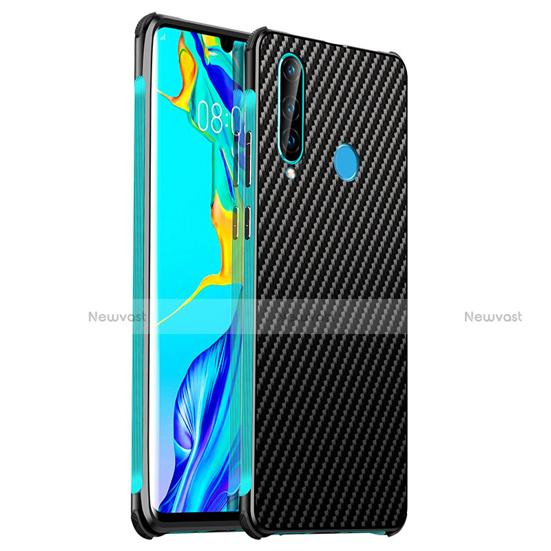 Luxury Aluminum Metal Cover Case T06 for Huawei P30 Lite XL Cyan