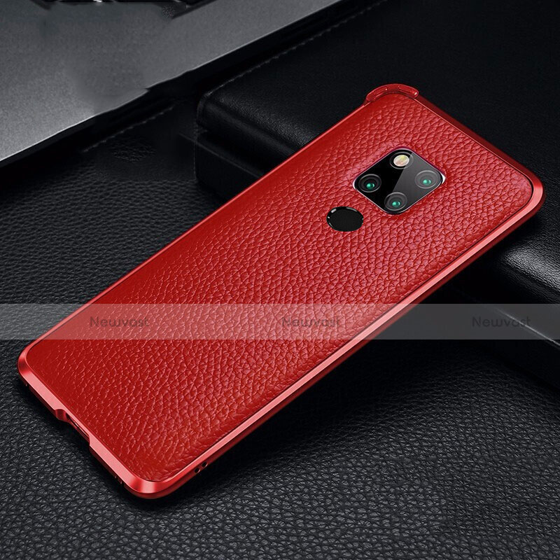 Luxury Aluminum Metal Cover Case T08 for Huawei Mate 20 X 5G Red