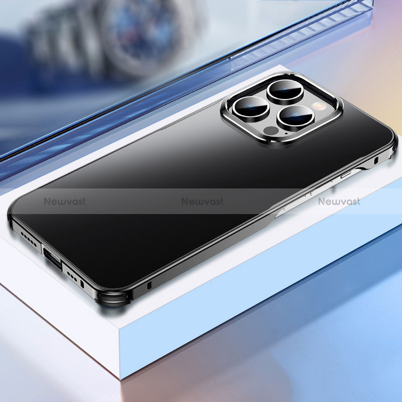 Luxury Aluminum Metal Cover Case TB1 for Apple iPhone 14 Pro Max Black