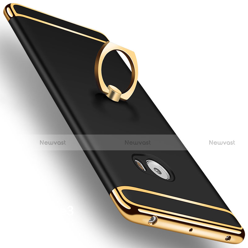 Luxury Aluminum Metal Cover with Finger Ring Stand for Xiaomi Mi Note 2 Special Edition Black