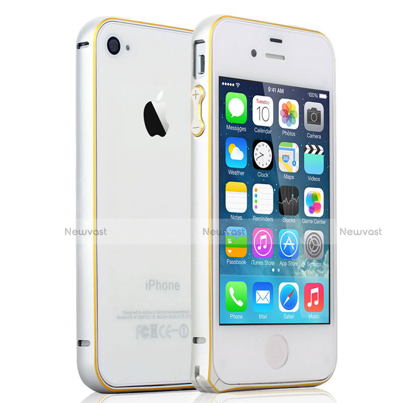 Luxury Aluminum Metal Frame Case for Apple iPhone 4S Silver