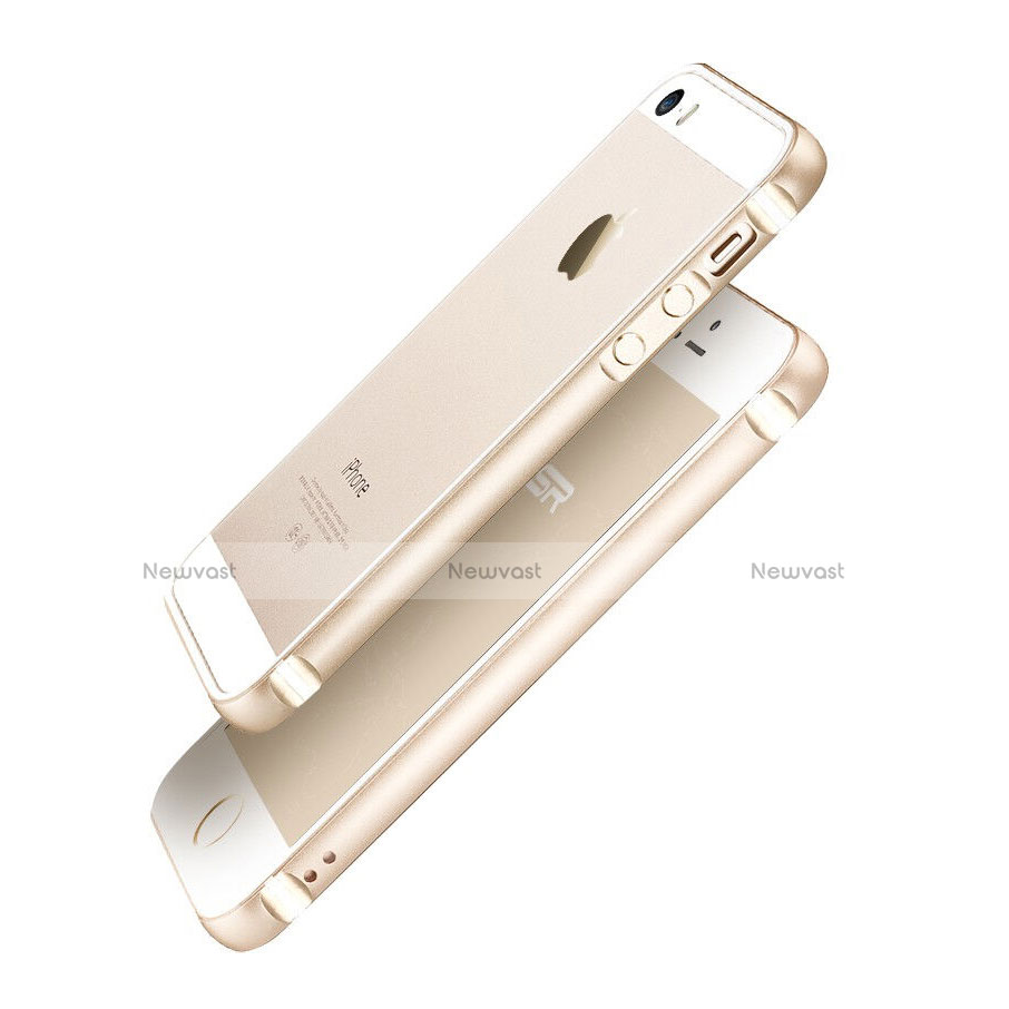 Luxury Aluminum Metal Frame Case for Apple iPhone 5 Gold