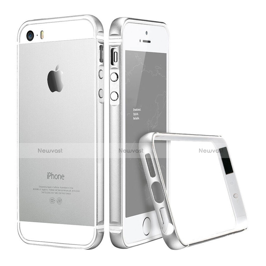 Luxury Aluminum Metal Frame Case for Apple iPhone 5S Silver