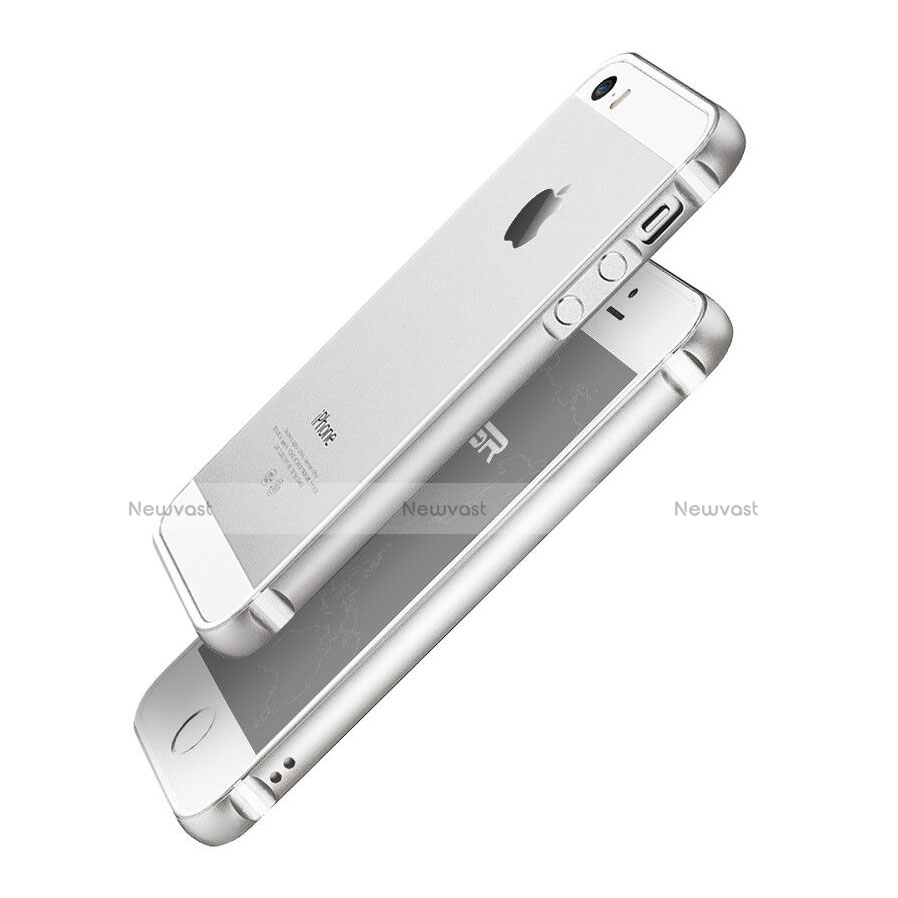 Luxury Aluminum Metal Frame Case for Apple iPhone 5S Silver