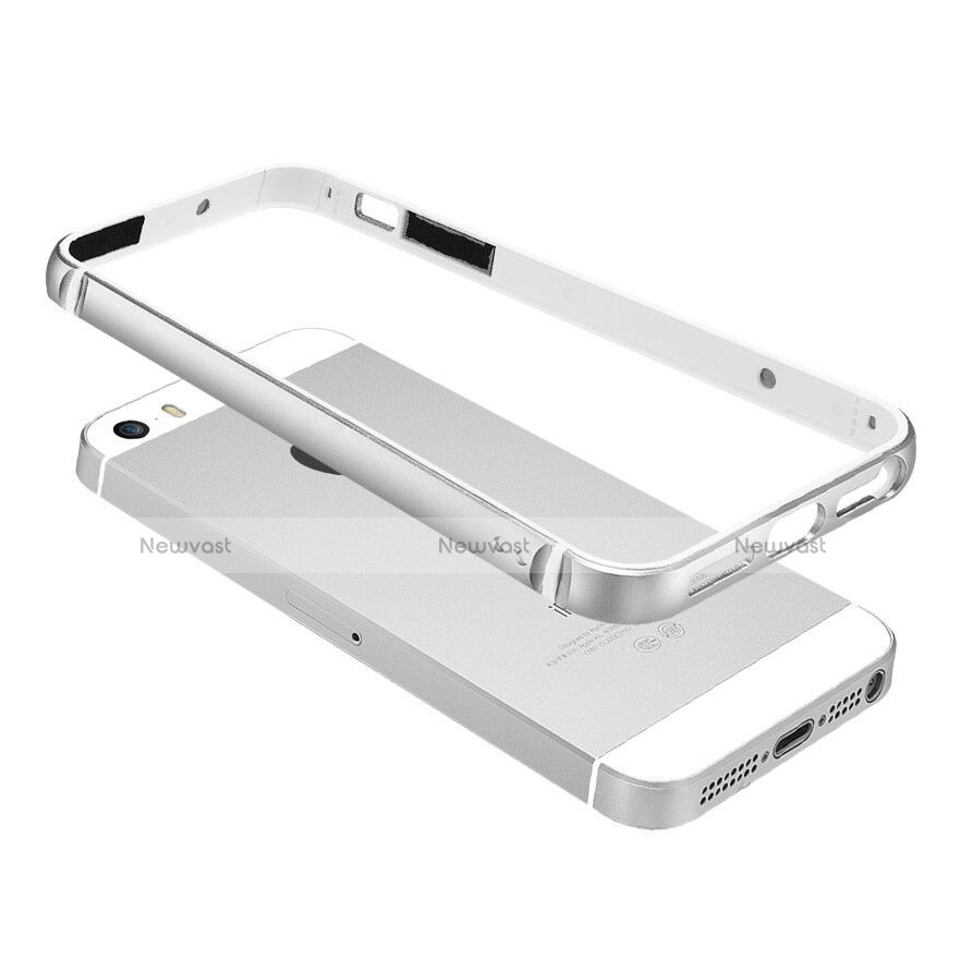 Luxury Aluminum Metal Frame Case for Apple iPhone 5S Silver