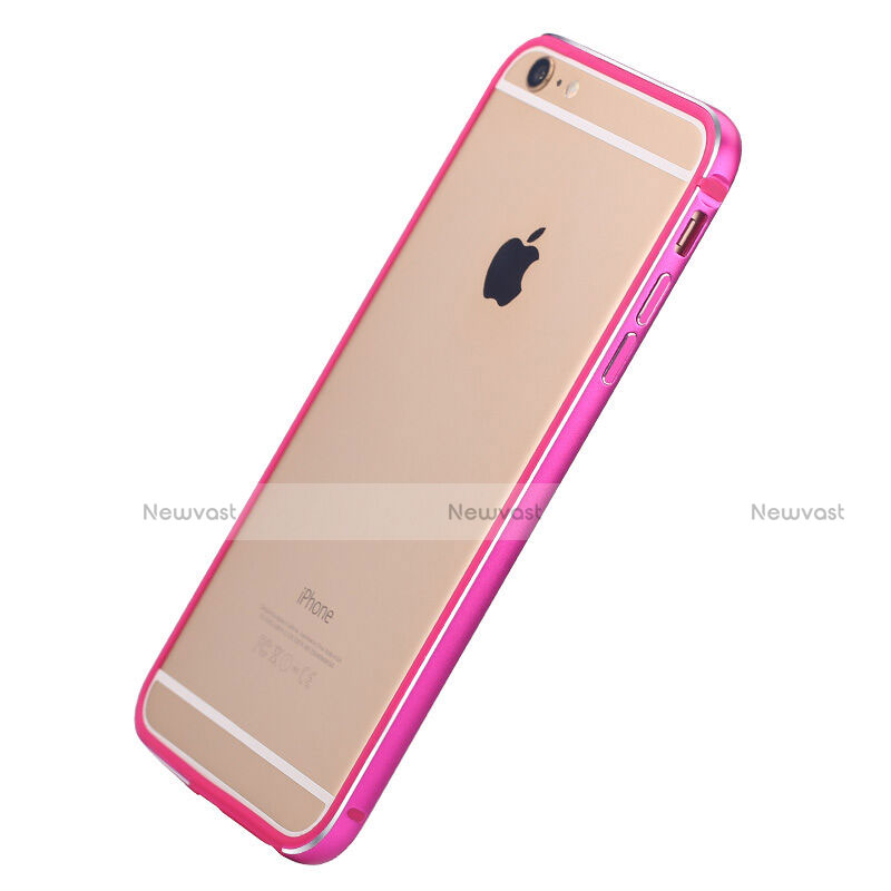 Luxury Aluminum Metal Frame Case for Apple iPhone 6 Hot Pink