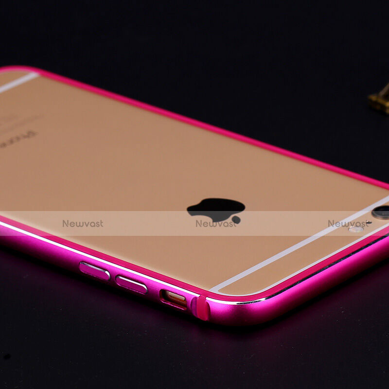 Luxury Aluminum Metal Frame Case for Apple iPhone 6 Hot Pink