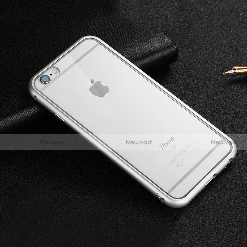 Luxury Aluminum Metal Frame Case for Apple iPhone 6S Silver