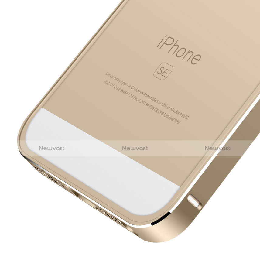 Luxury Aluminum Metal Frame Case for Apple iPhone SE Gold