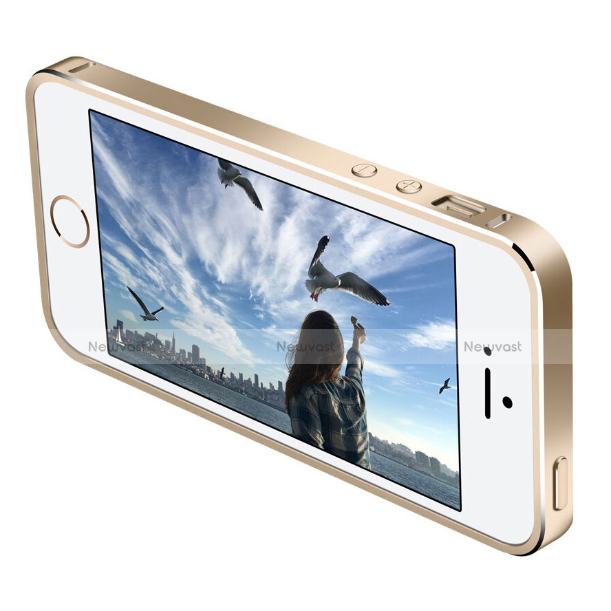 Luxury Aluminum Metal Frame Case for Apple iPhone SE Gold