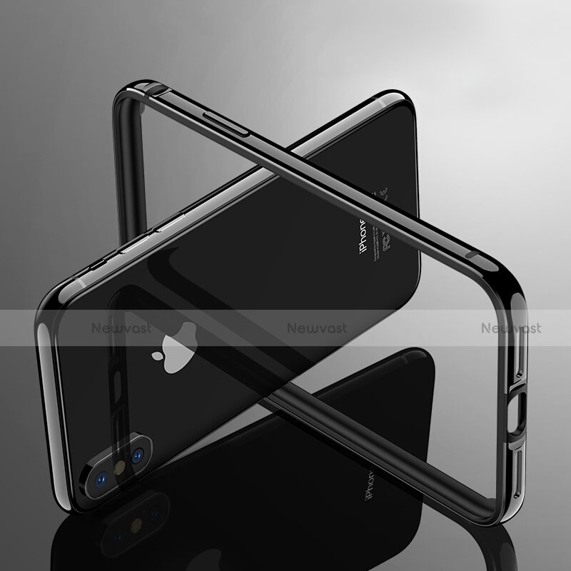 Luxury Aluminum Metal Frame Case for Apple iPhone X Black