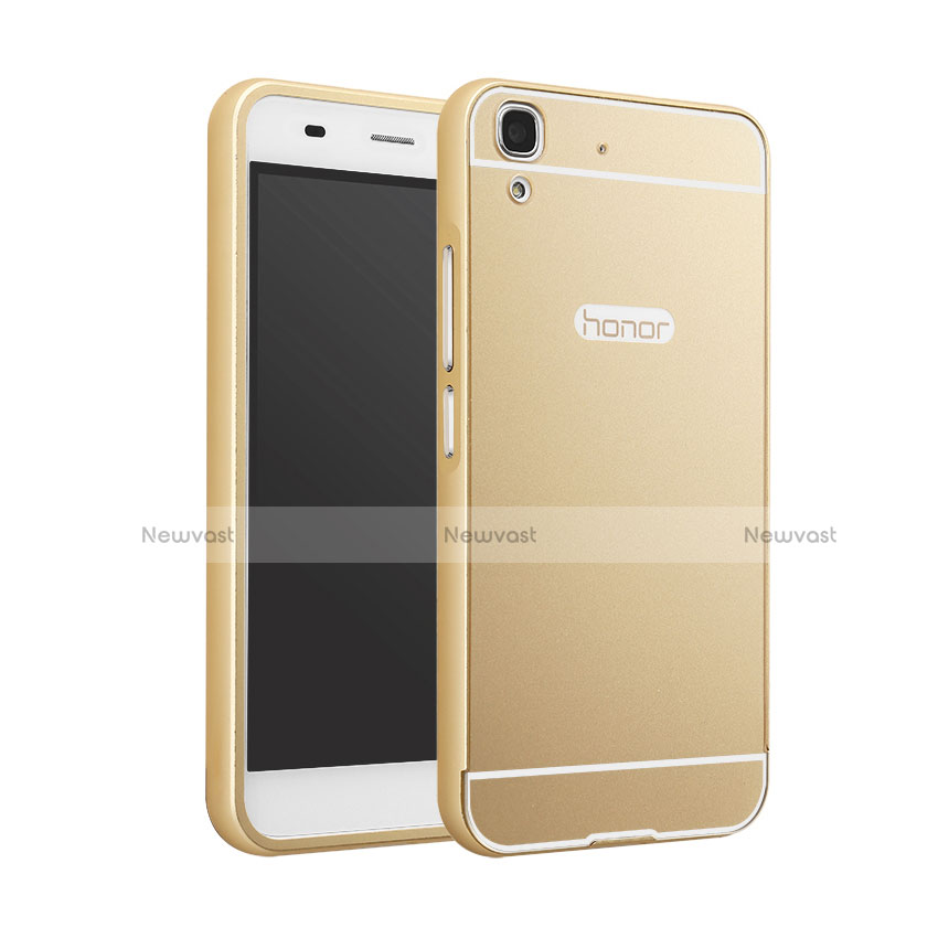 Luxury Aluminum Metal Frame Case for Huawei Honor 4A Gold