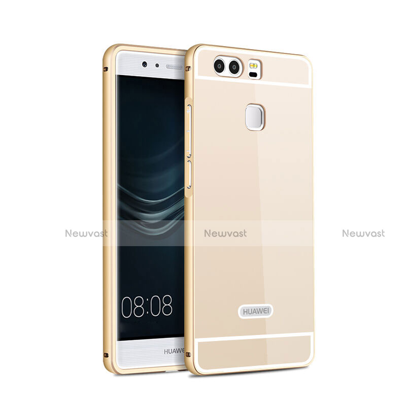 Luxury Aluminum Metal Frame Case for Huawei P9 Gold