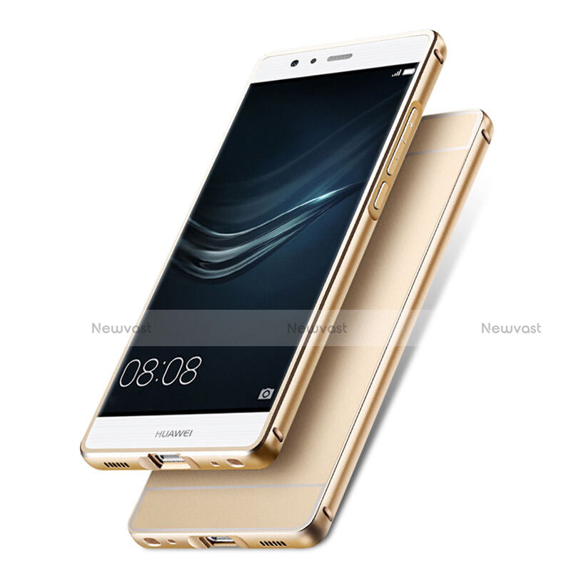 Luxury Aluminum Metal Frame Case for Huawei P9 Gold