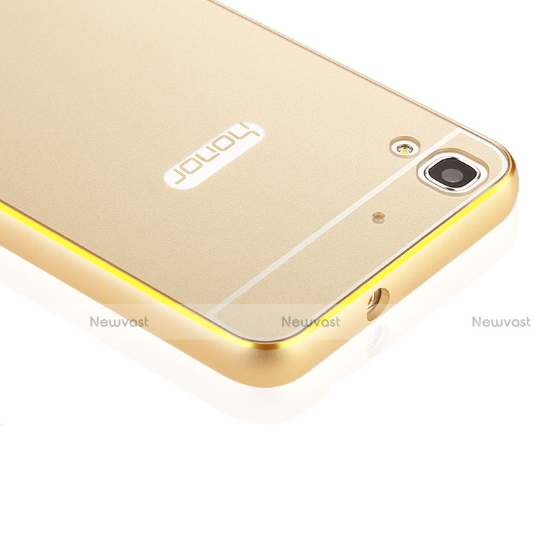 Luxury Aluminum Metal Frame Case for Huawei Y6 Gold