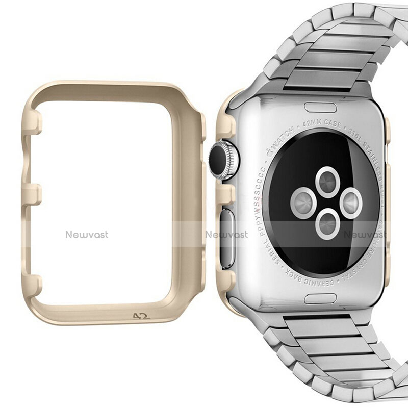 Luxury Aluminum Metal Frame Cover C01 for Apple iWatch 3 38mm Gold