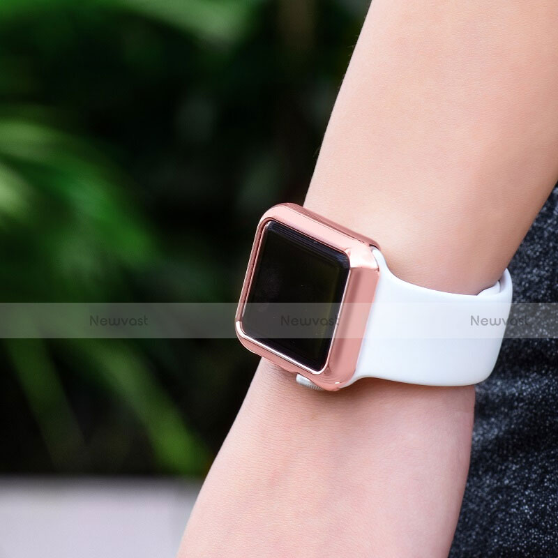 Luxury Aluminum Metal Frame Cover C03 for Apple iWatch 42mm Pink