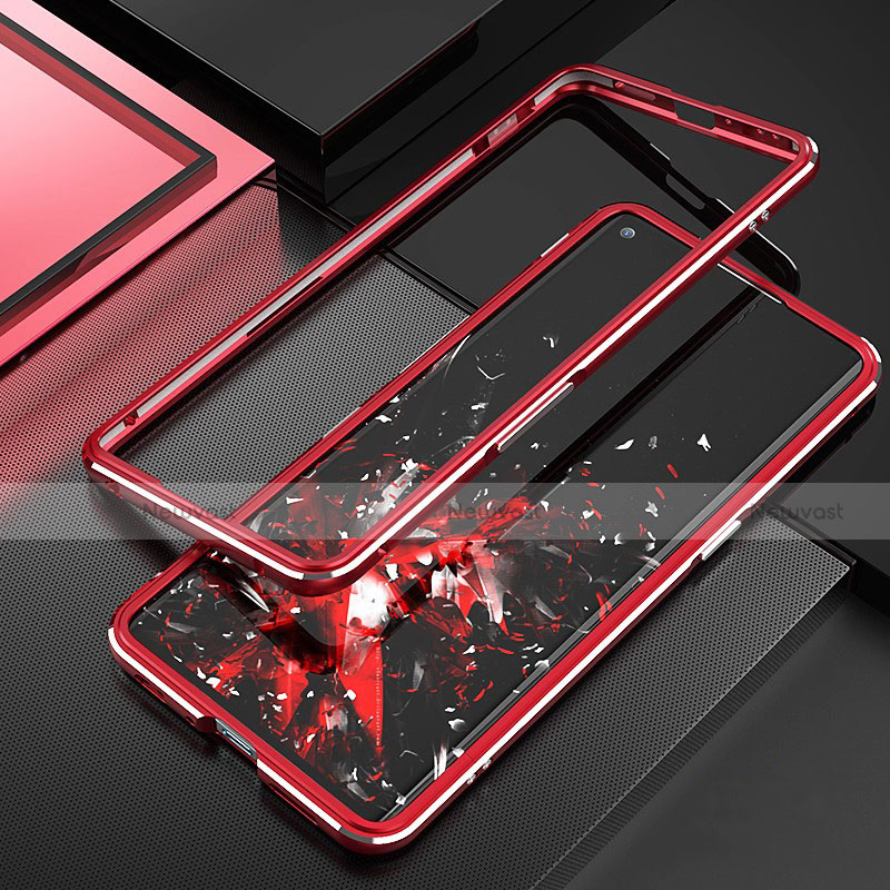 Luxury Aluminum Metal Frame Cover Case A01 for Oppo Reno3 Pro Red