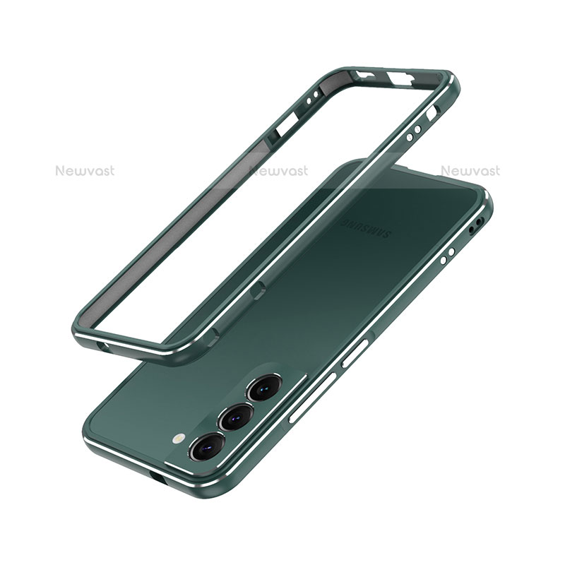 Luxury Aluminum Metal Frame Cover Case A01 for Samsung Galaxy S21 5G Green