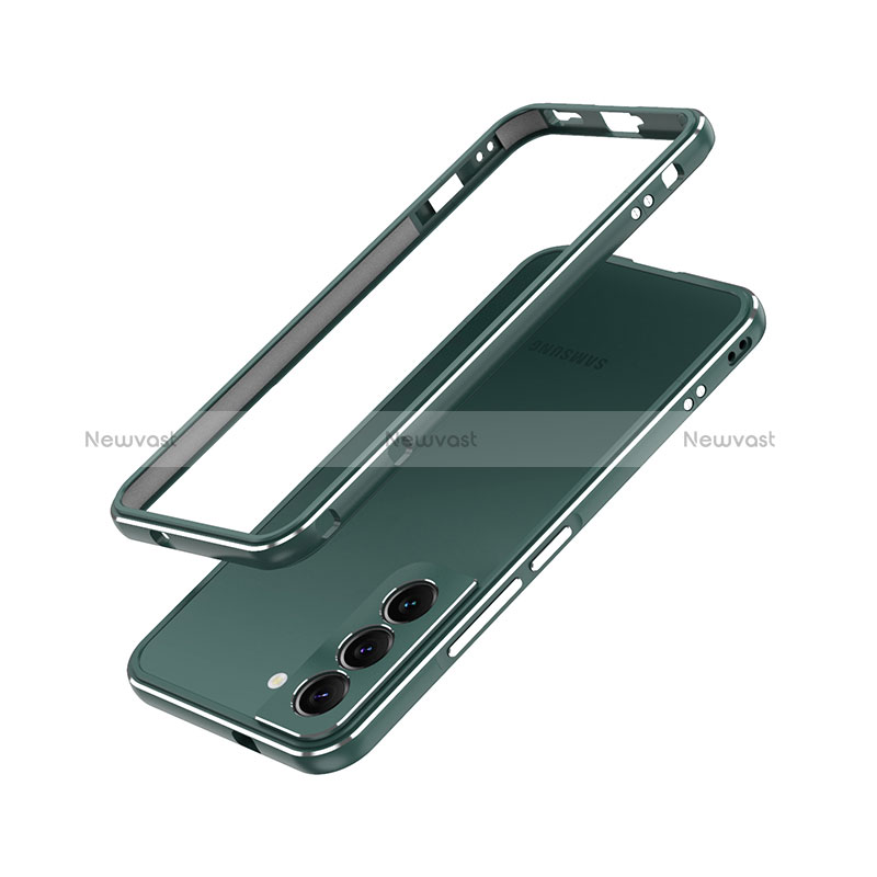 Luxury Aluminum Metal Frame Cover Case A01 for Samsung Galaxy S24 5G Green