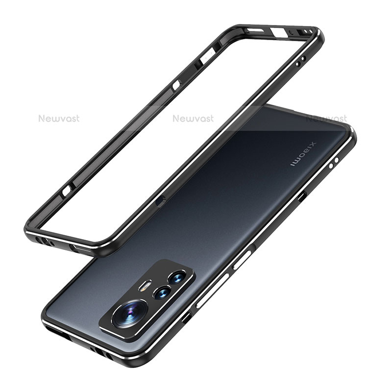 Luxury Aluminum Metal Frame Cover Case A01 for Xiaomi Mi 12 Pro 5G Black