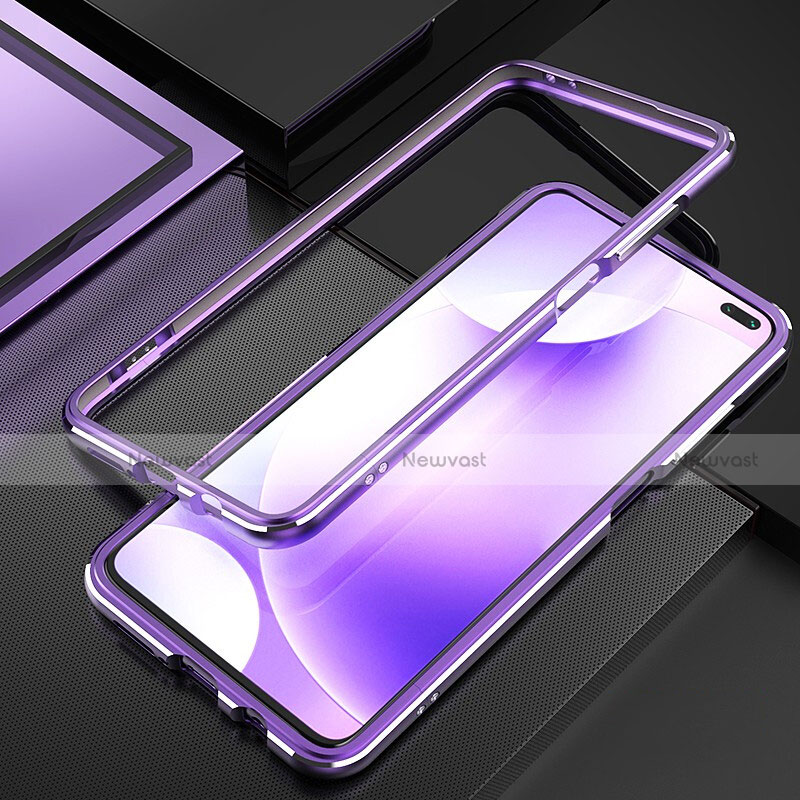 Luxury Aluminum Metal Frame Cover Case A01 for Xiaomi Poco X2 Purple