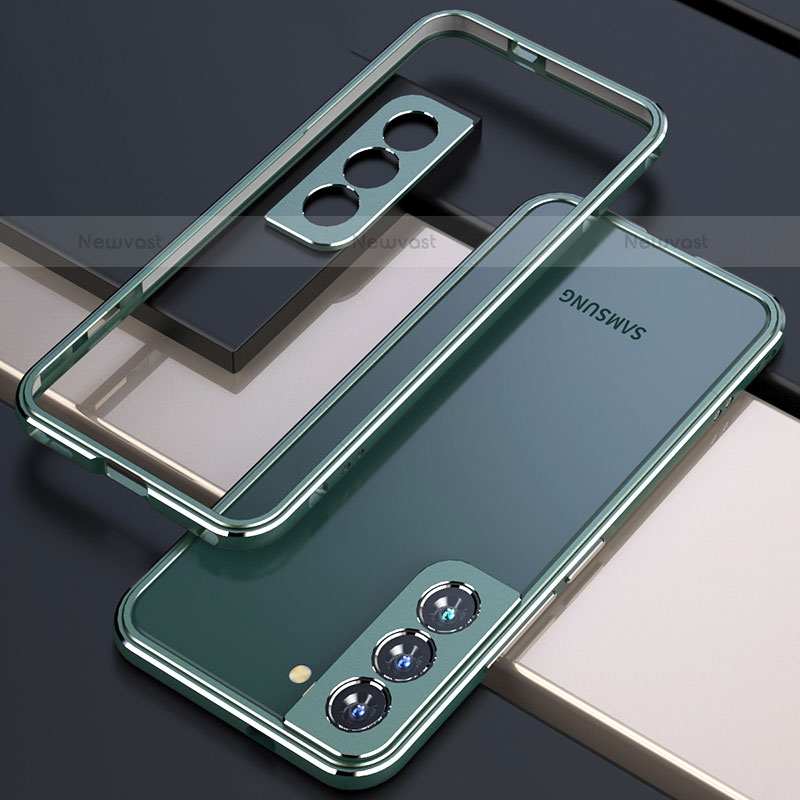 Luxury Aluminum Metal Frame Cover Case A02 for Samsung Galaxy S23 Plus 5G Green