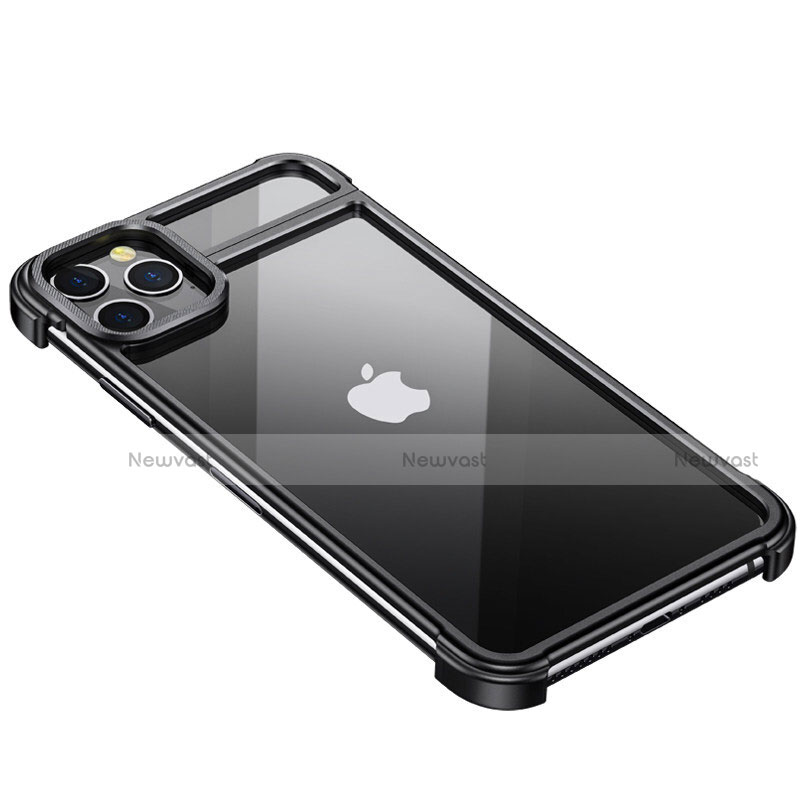 Luxury Aluminum Metal Frame Cover Case F01 for Apple iPhone 11 Pro Black