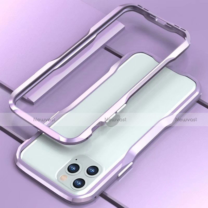 Luxury Aluminum Metal Frame Cover Case for Apple iPhone 11 Pro Max Purple