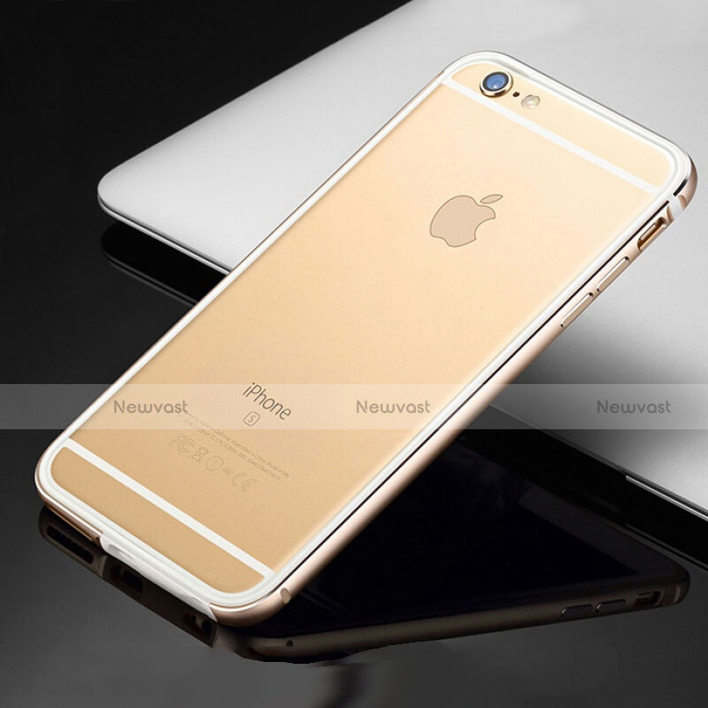 Luxury Aluminum Metal Frame Cover Case for Apple iPhone 6 Gold