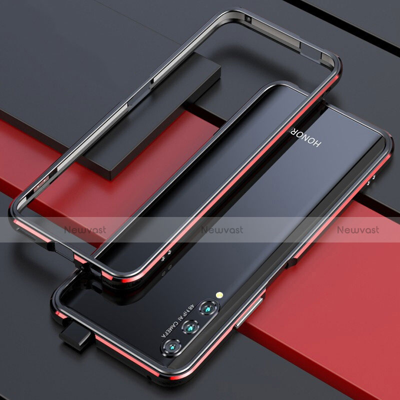 Luxury Aluminum Metal Frame Cover Case for Huawei Honor 9X Pro Red and Black