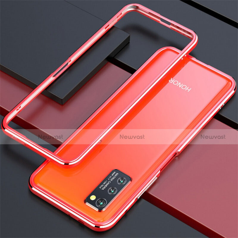 Luxury Aluminum Metal Frame Cover Case for Huawei Honor V30 5G Red