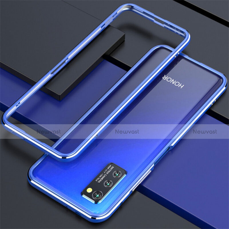 Luxury Aluminum Metal Frame Cover Case for Huawei Honor View 30 5G Blue