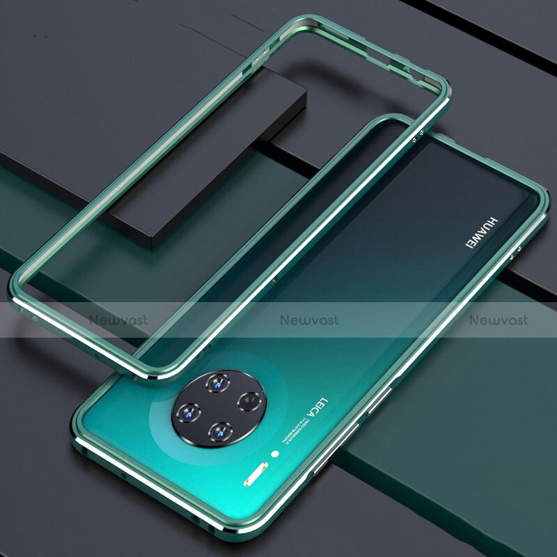 Luxury Aluminum Metal Frame Cover Case for Huawei Mate 30 Cyan