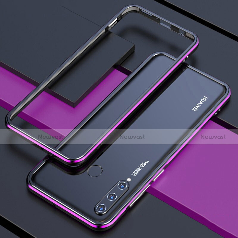 Luxury Aluminum Metal Frame Cover Case for Huawei Nova 4e Purple