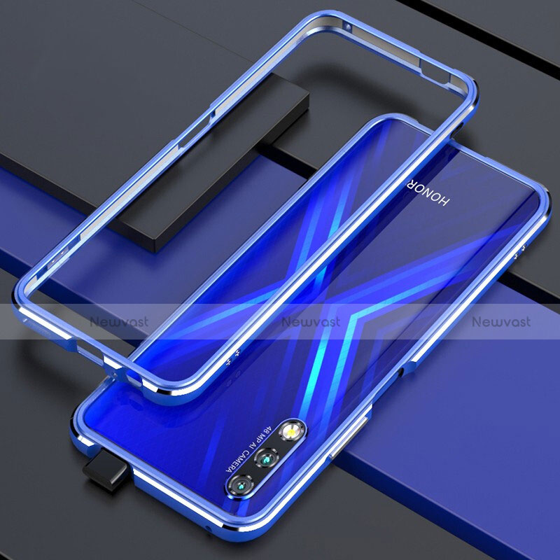 Luxury Aluminum Metal Frame Cover Case for Huawei P Smart Z (2019) Blue