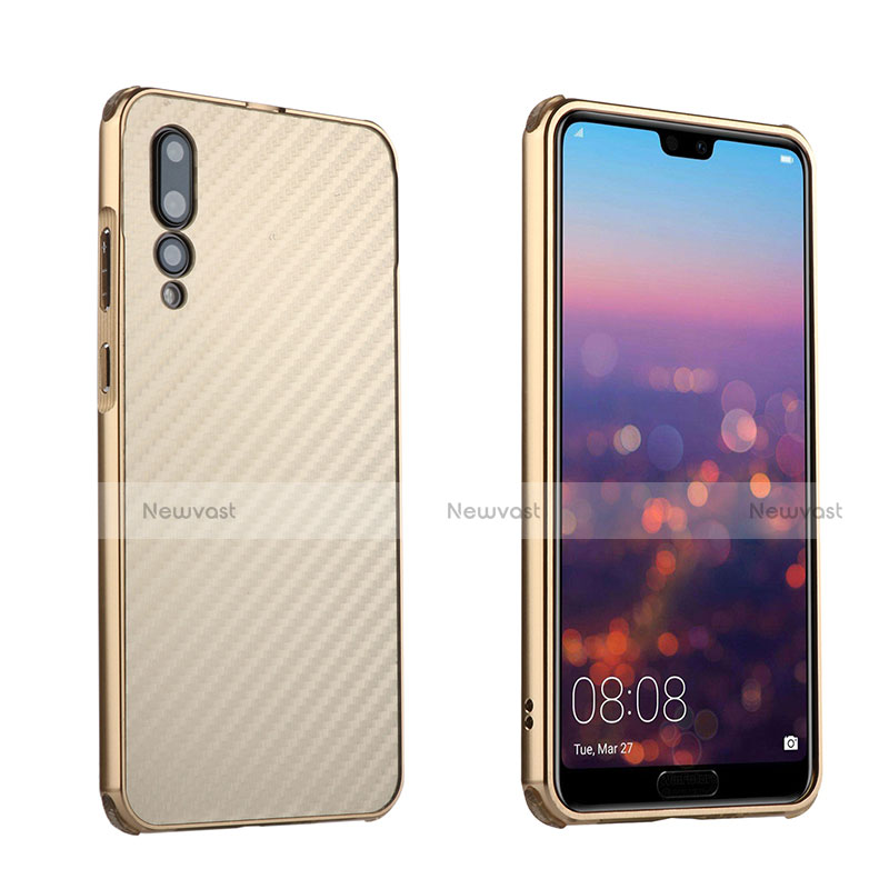 Luxury Aluminum Metal Frame Cover Case for Huawei P20 Pro Gold