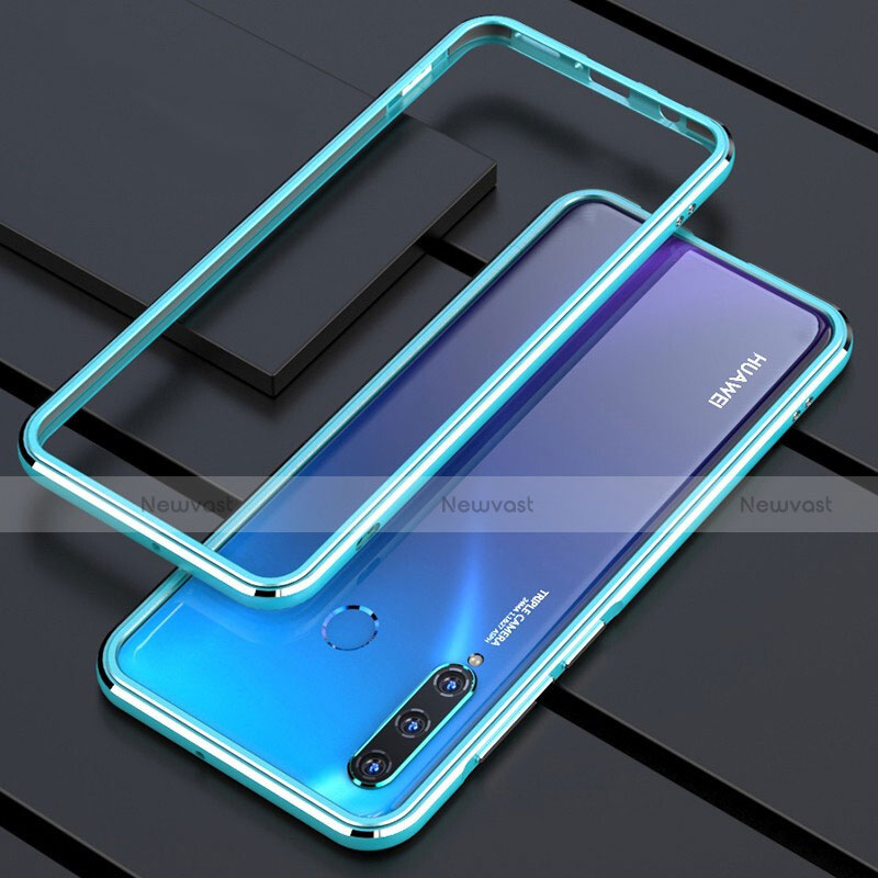 Luxury Aluminum Metal Frame Cover Case for Huawei P30 Lite New Edition Blue