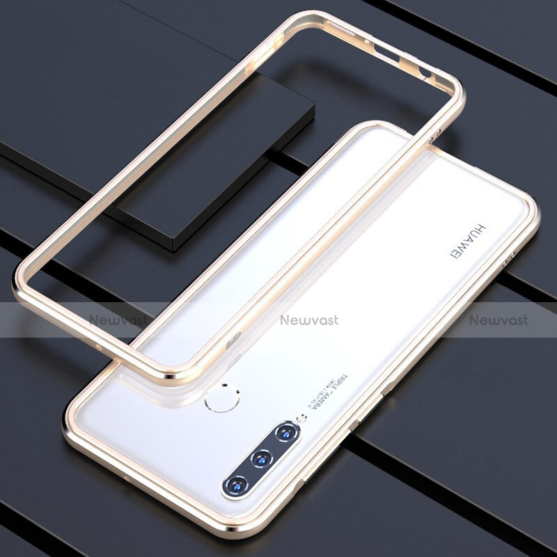 Luxury Aluminum Metal Frame Cover Case for Huawei P30 Lite New Edition Gold