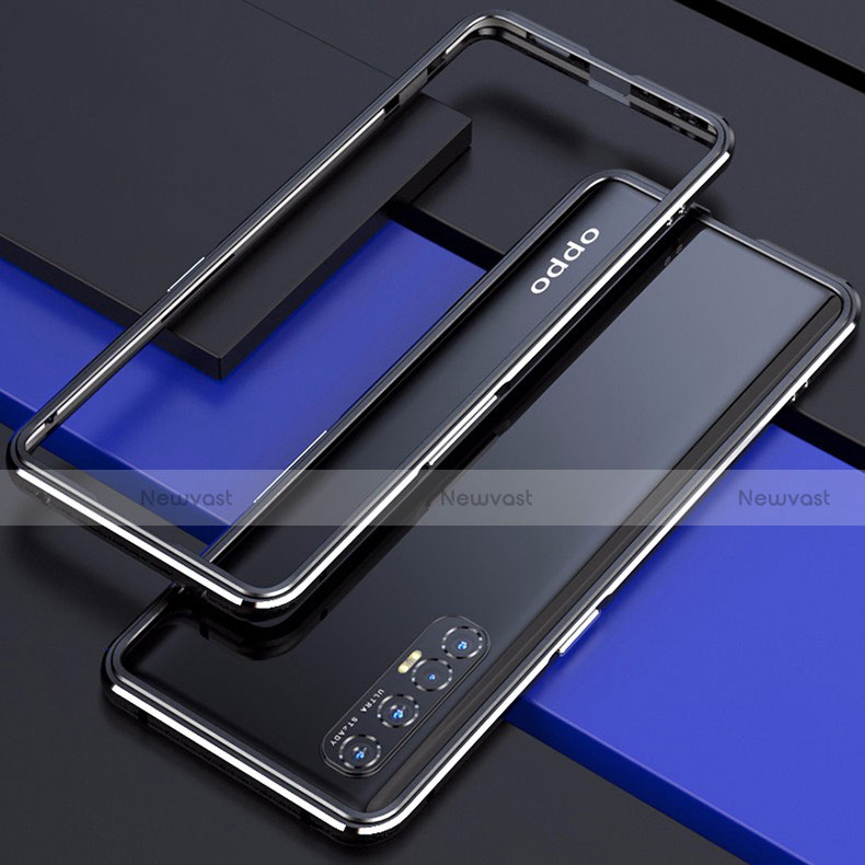 Luxury Aluminum Metal Frame Cover Case for Oppo Reno3 Pro Black