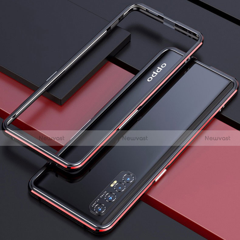 Luxury Aluminum Metal Frame Cover Case for Oppo Reno3 Pro Red