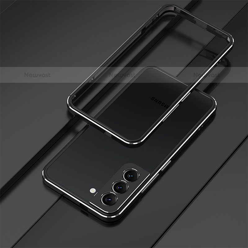 Luxury Aluminum Metal Frame Cover Case for Samsung Galaxy S21 FE 5G Black