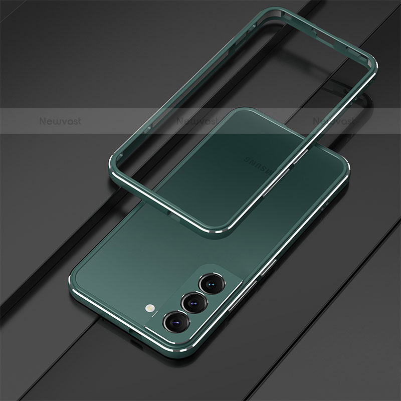 Luxury Aluminum Metal Frame Cover Case for Samsung Galaxy S21 FE 5G Green