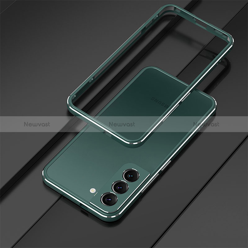 Luxury Aluminum Metal Frame Cover Case for Samsung Galaxy S24 5G Green