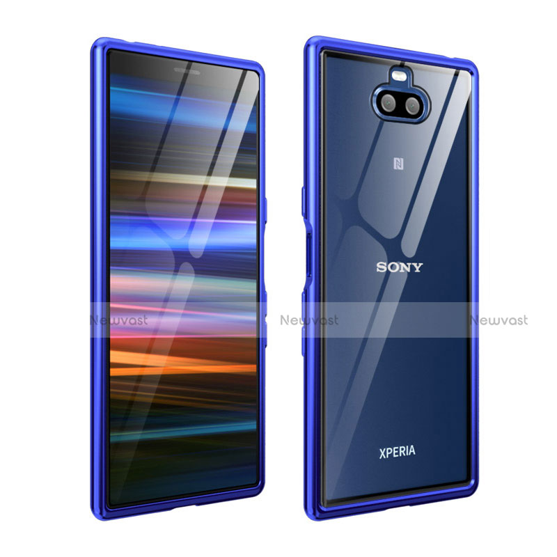 Luxury Aluminum Metal Frame Cover Case for Sony Xperia 10 Blue