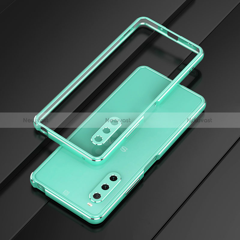 Luxury Aluminum Metal Frame Cover Case for Sony Xperia 10 V Green