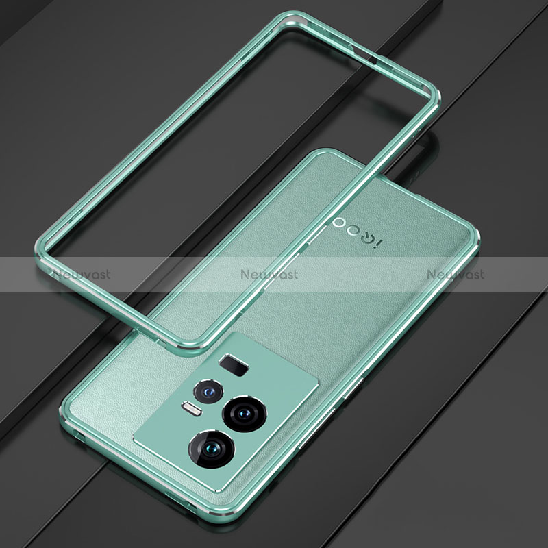 Luxury Aluminum Metal Frame Cover Case for Vivo iQOO 11 5G Green