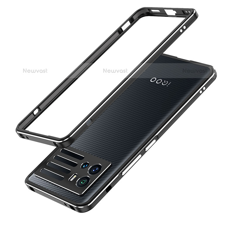 Luxury Aluminum Metal Frame Cover Case for Vivo iQOO 9 Pro 5G Black