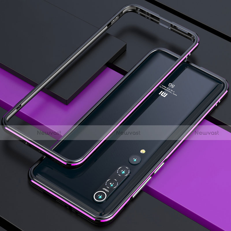 Luxury Aluminum Metal Frame Cover Case for Xiaomi Mi 10 Purple